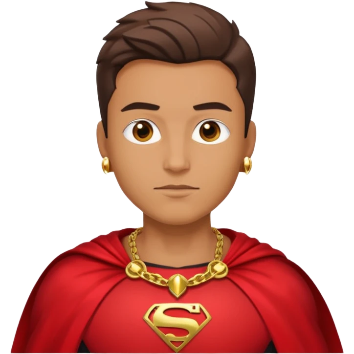 super hero with big necklace emoji