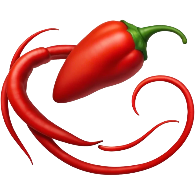A chili pepper spinning like a tornado emoji