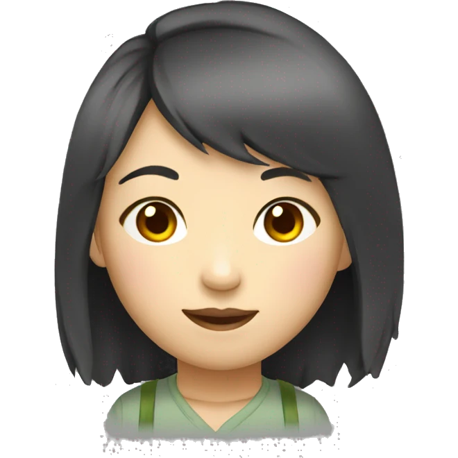 young asian girl art school student emoji