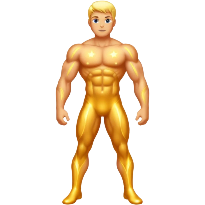 muscular silhouette with sparkles emoji