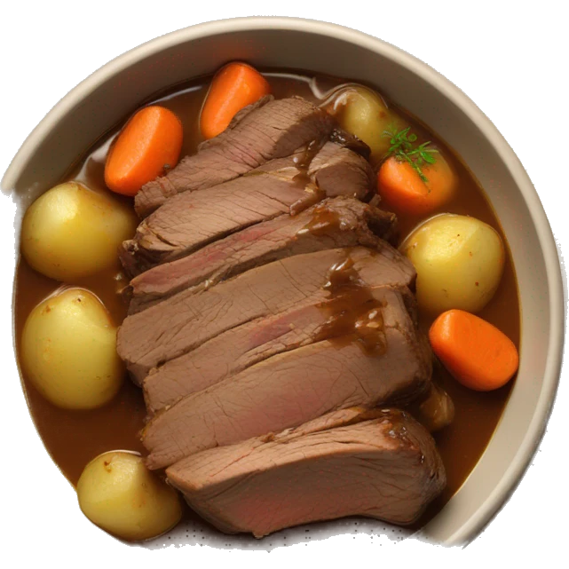 pot roast with gravy over potatoes emoji