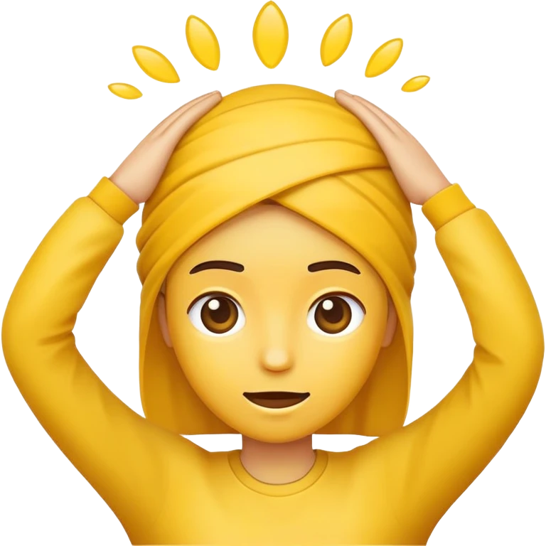 hand over head classic emoji style emoji