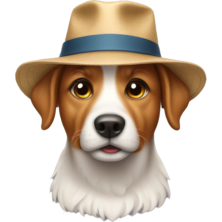 dog with hat emoji