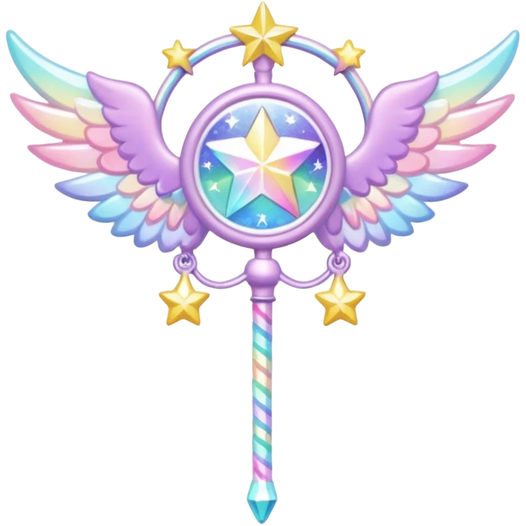 Kawaii decora cutecore starlight staff with wings emoji