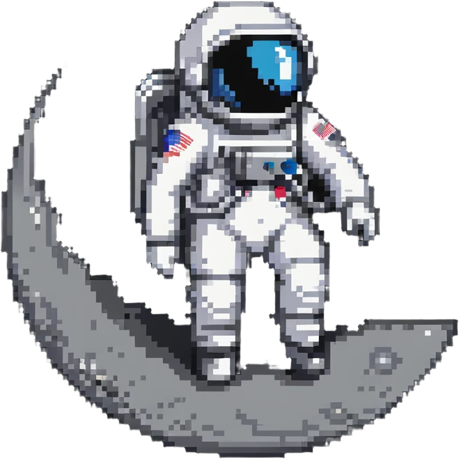 astronaut on the moon emoji