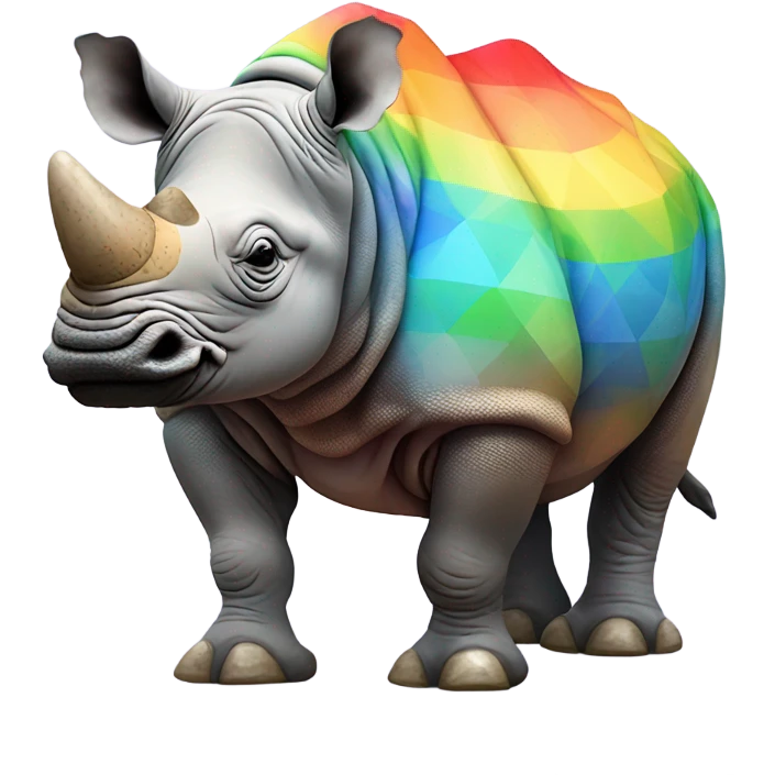 rainbow rhino emoji