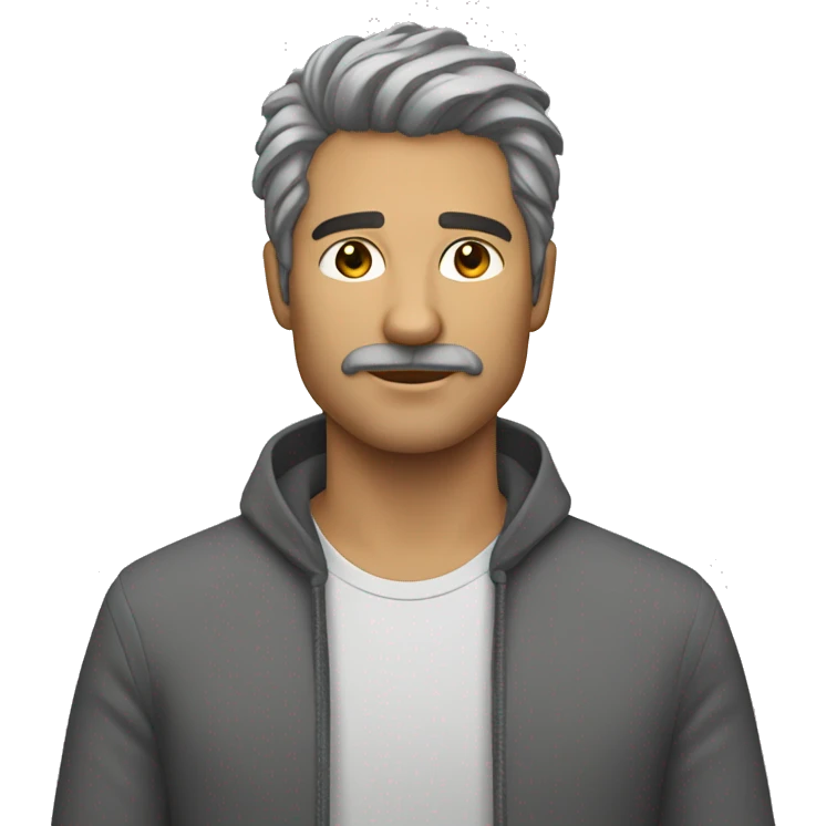hombre mayor pelo corto gris  emoji