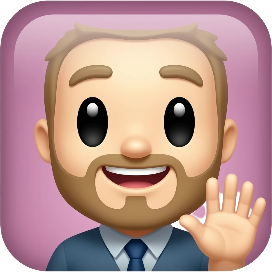 character from the game geometry dash square saying goodbye with a hand added with color very flashy emoji