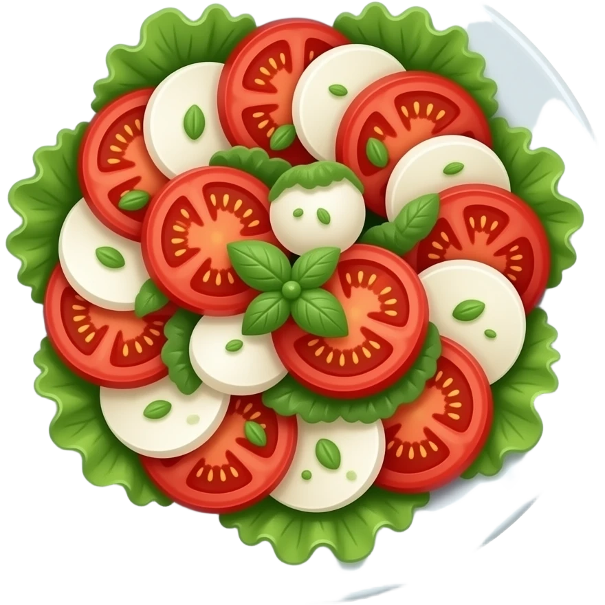 Elegant heirloom tomato and mozzarella salad emoji