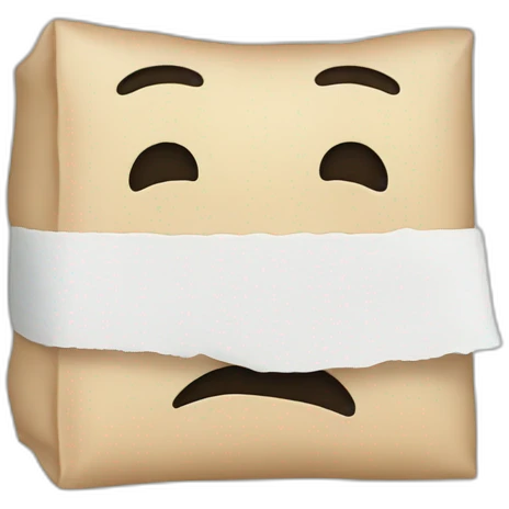 A tissue emoji
