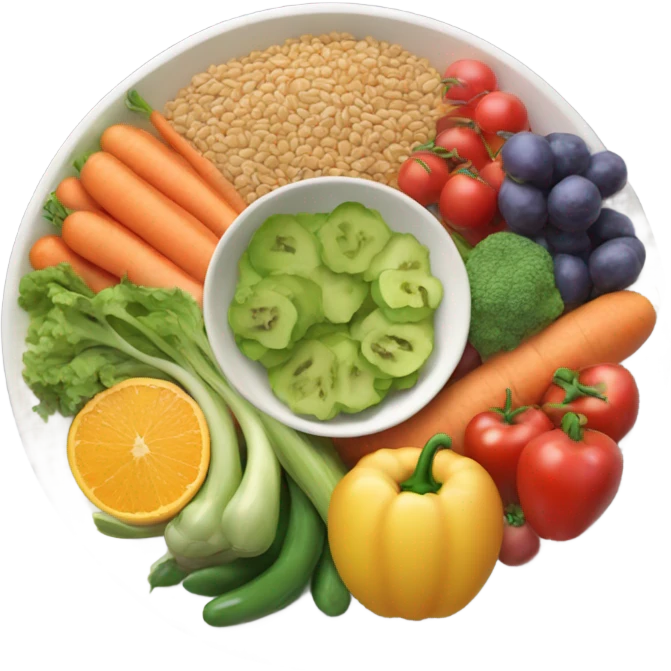 healthy plate of food emoji