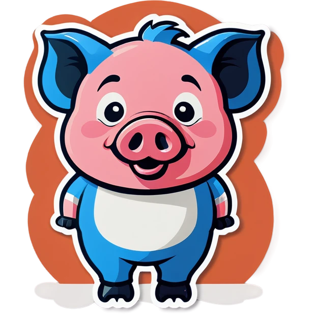 Funny looking pig emoji