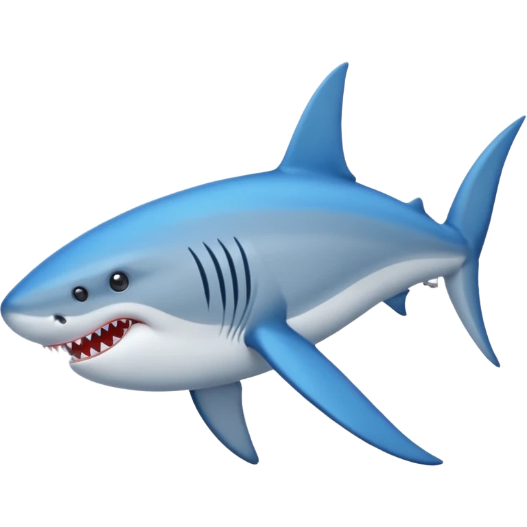 As haz un tiburón con piernas y tenis azules emoji