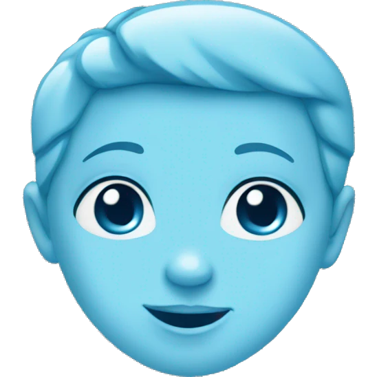 Baby blue heart emoji