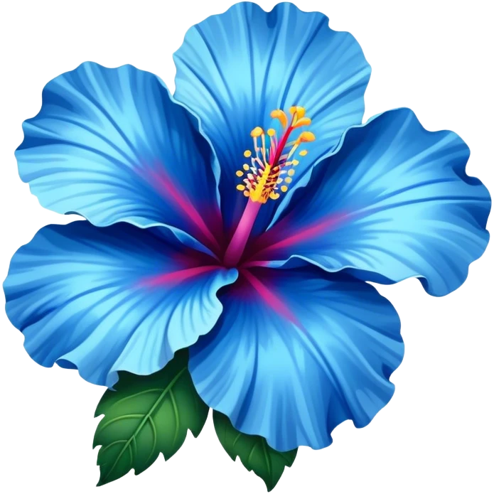 blue hibiscus flower  emoji