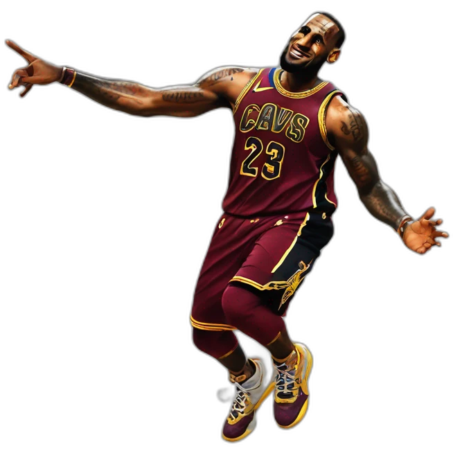 Lebron james qui fait un dab emoji