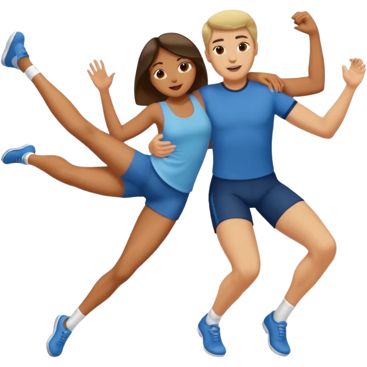 Woman's legs spread wide while man fucks her deep emoji