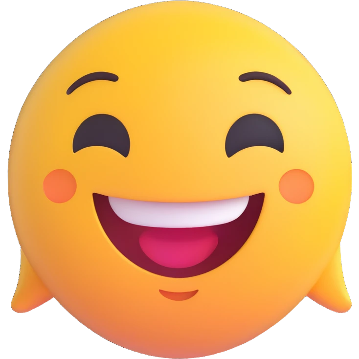 smiling face emoji, 3D style emoji