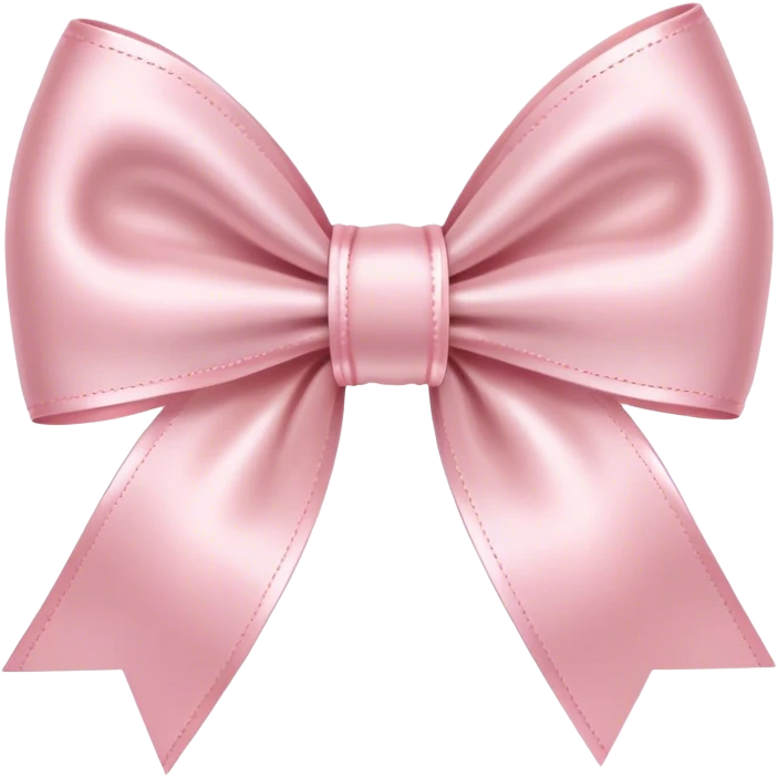 Light pink satin bow emoji