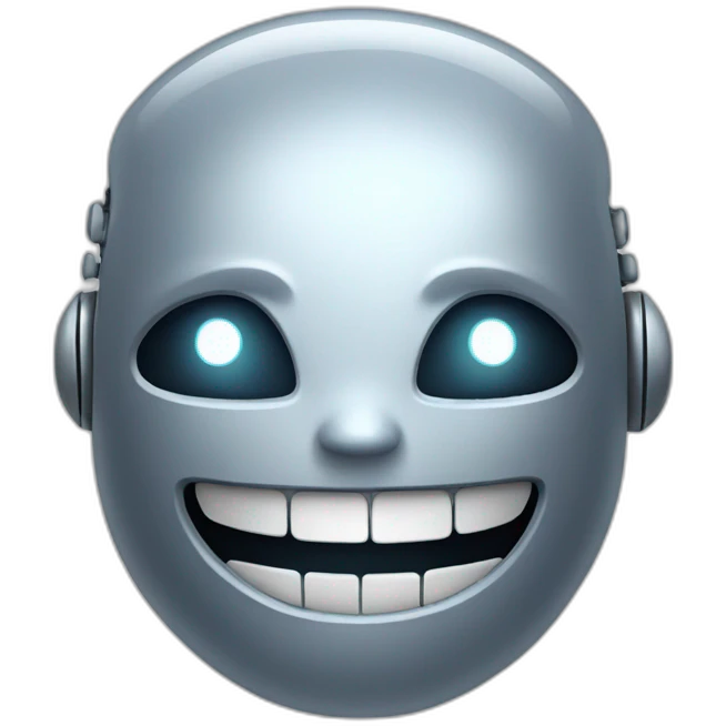 /robotic-Grinning-Face-with-Sweat emoji