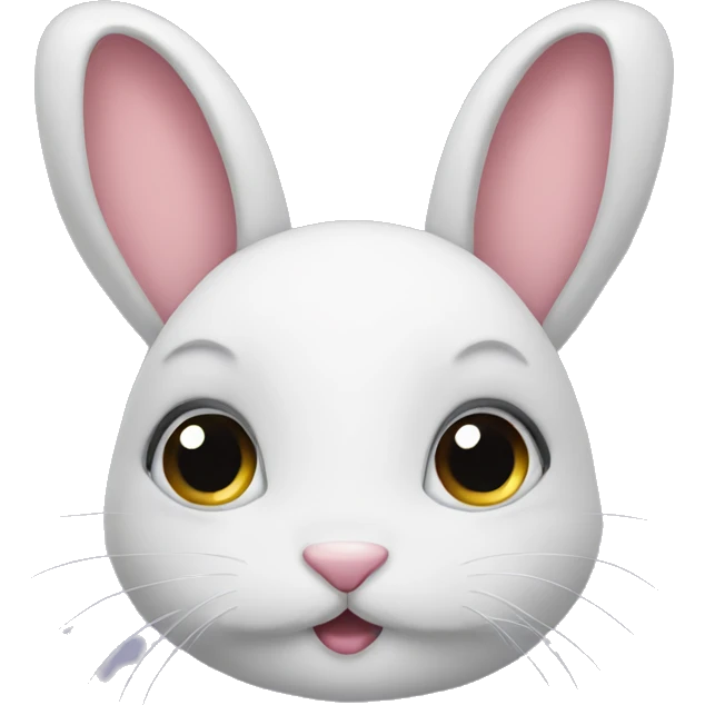 Bunny with lashes emoji