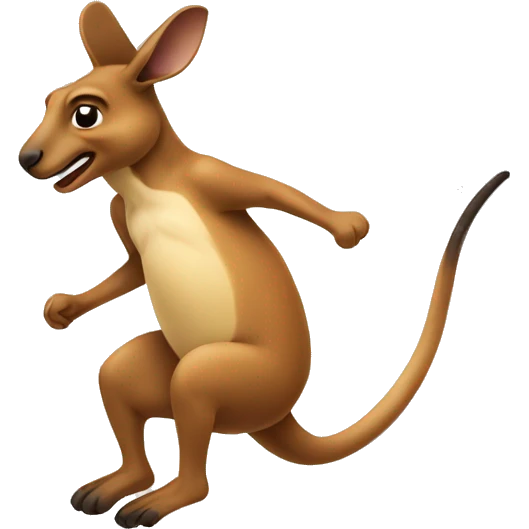 A kangaroo jump roping emoji