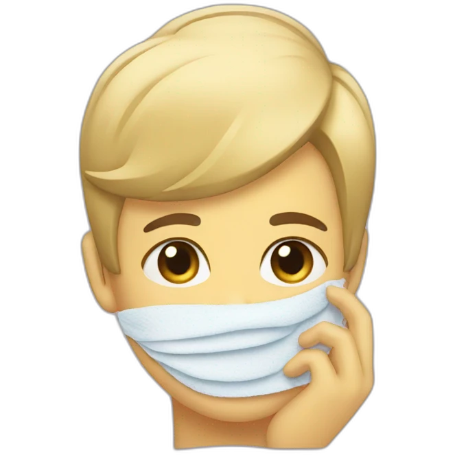 person wipes sweat from their face emoji