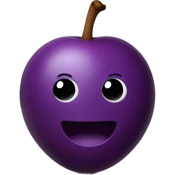 3D Plum  emoji