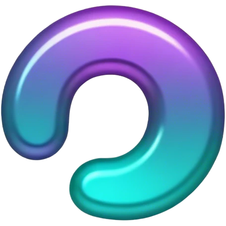 Semicolen purple and teal emoji