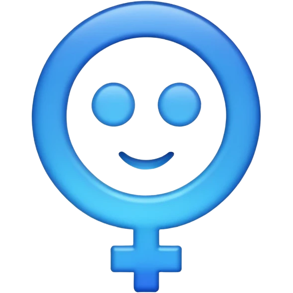 male gender symbol blue gradient emoji style suitable for Discord role icon emoji