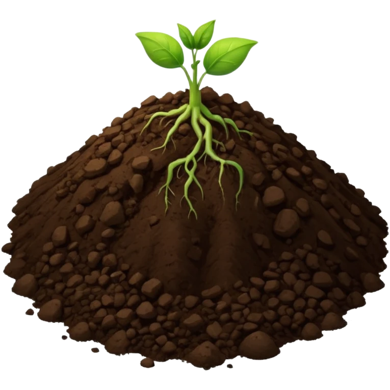 soil emoji with sprout  emoji