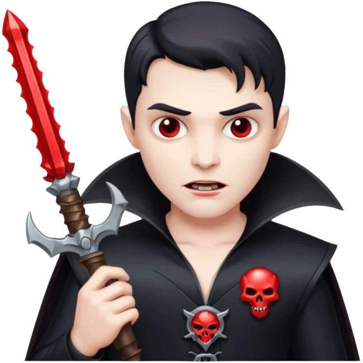 vampire with weapon emoji