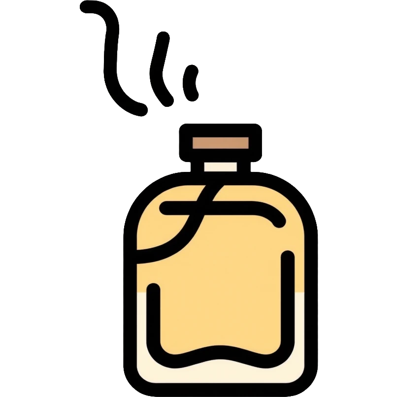 fragrance or perfume with aroma waves emoji