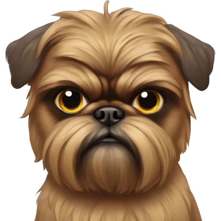 Grumpy brussels griffon  emoji