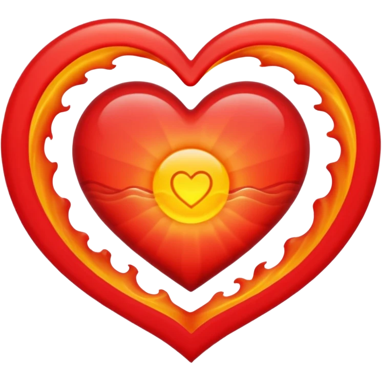 heart surrounded by warm waves emoji