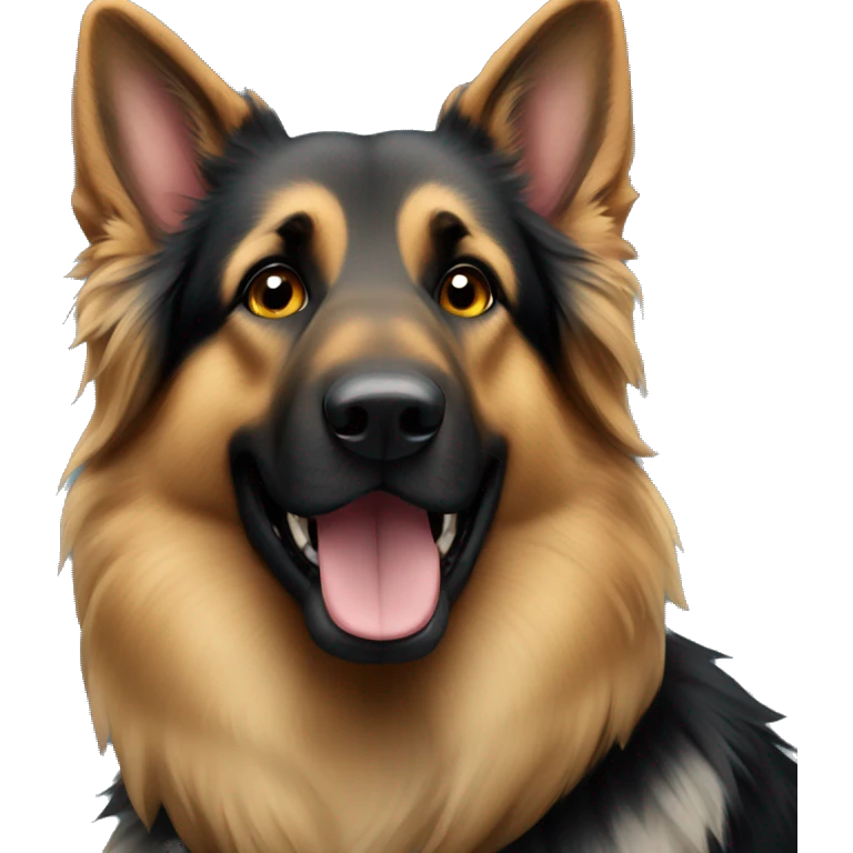 Long haired German shepherd dog emoji