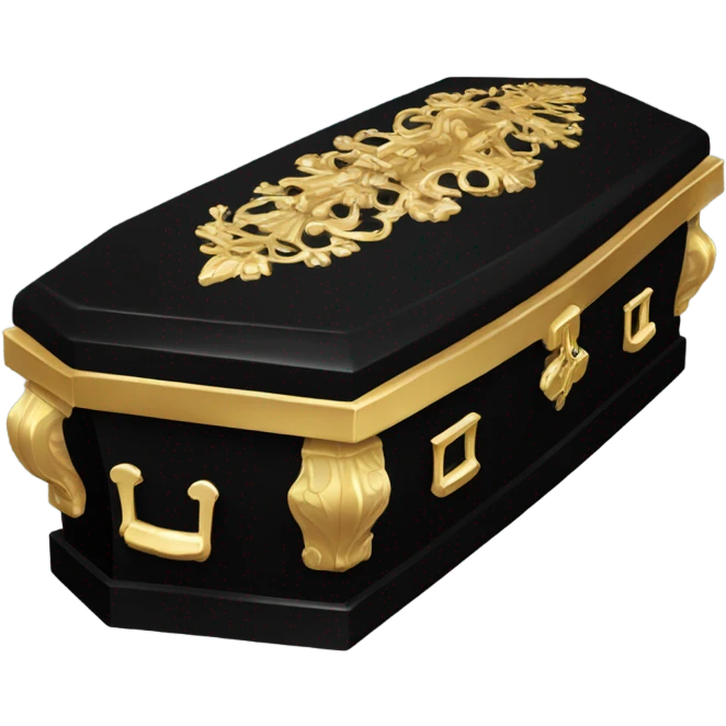 a black coffin emoji