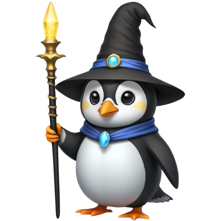 Penguin Wizard emoji