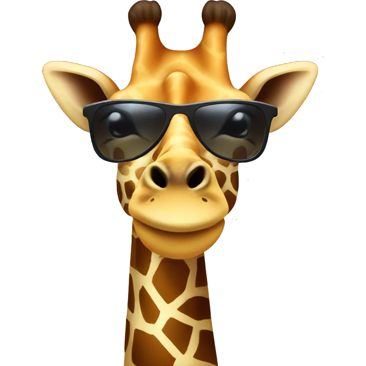 giraffe with sunglasses emoji