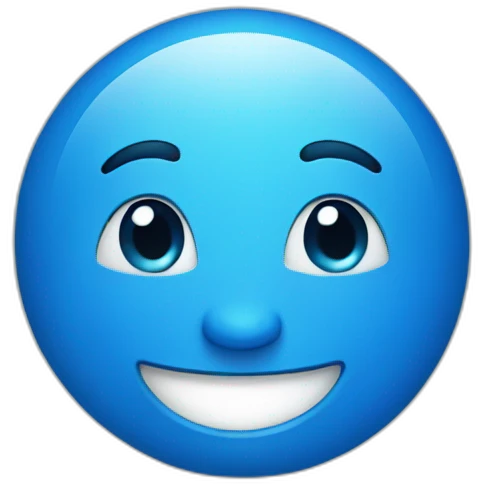 blue smile emoji