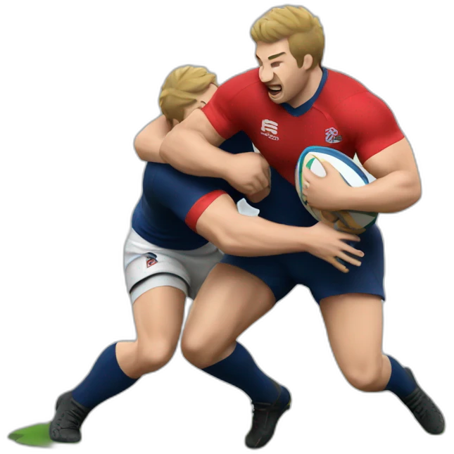 Rugby players tackle emoji