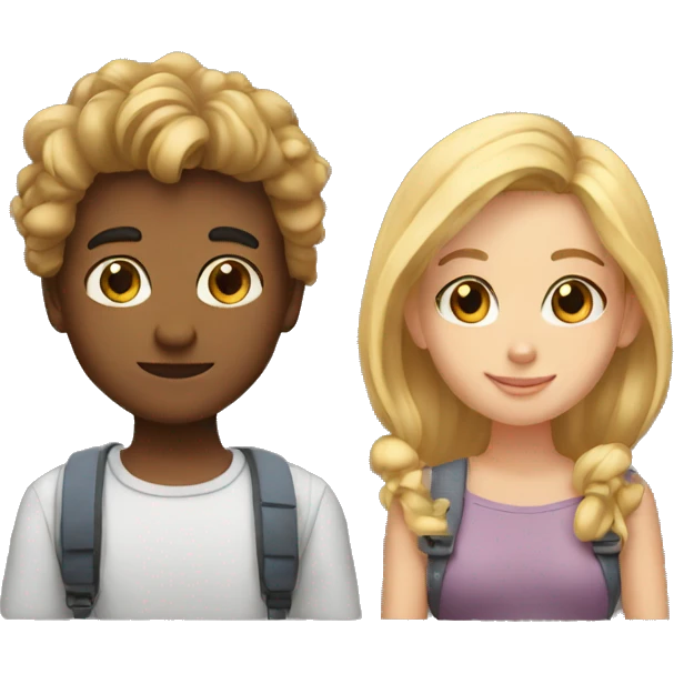 3 friends one boy and 2 girls emoji