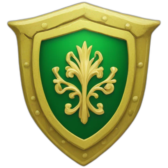 blazon vert et jaune emoji