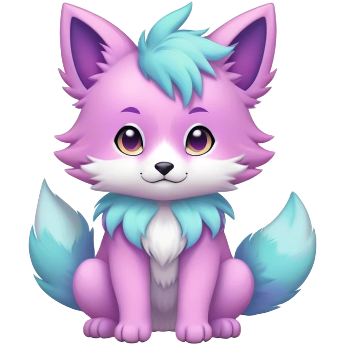 Kawaii pastel edgy colorful ethereal anthro fursona Fakemon emoji