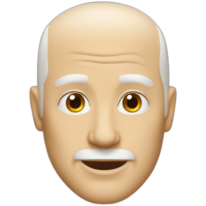 middle age white man bald emoji