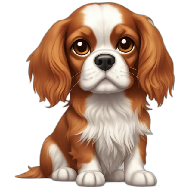 Cavalier king charles jouant à la balle emoji