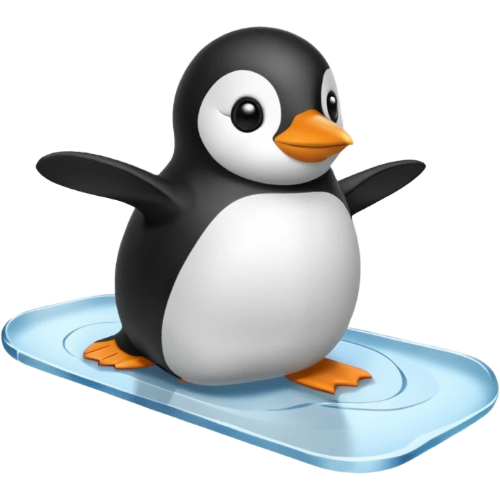 penguin sliding emoji