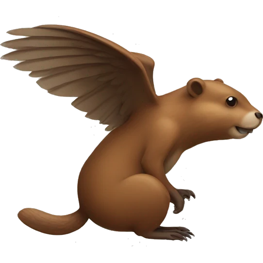 Winged beaver emoji