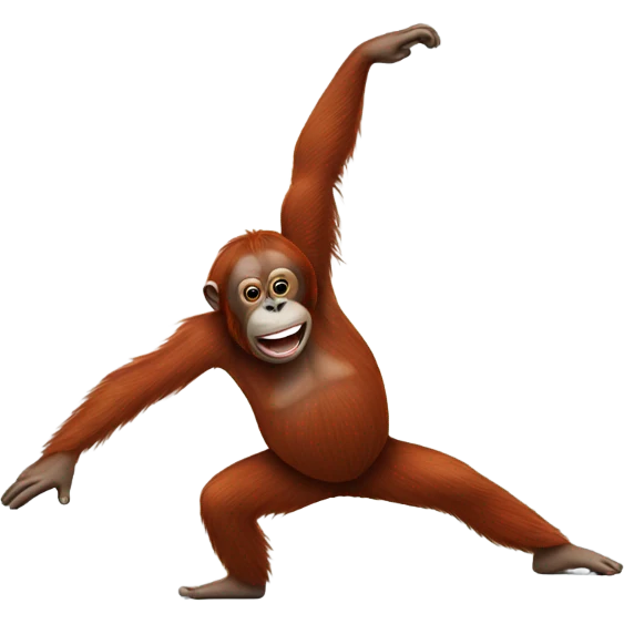 Orangutan doing the splits  emoji