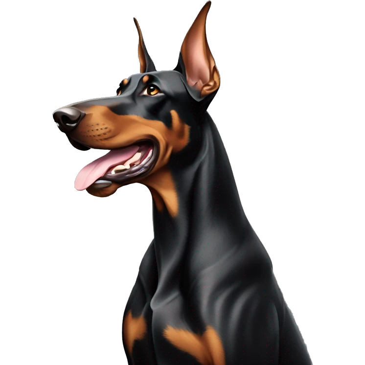 Doberman qui écoute de la musique  emoji